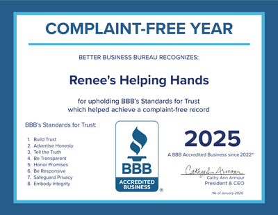 BBB Complaint-Free Year Certificate